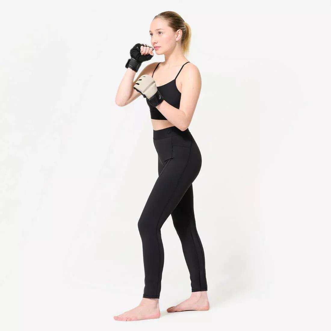 Unisex Cardio Boxing Mitts, Beige, No Color, large image number 3