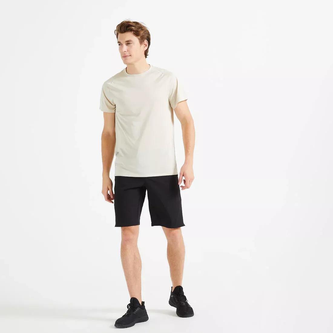 Men Breathable Fitness Collection Shorts with Zipped Pockets, Brown, No Color, large image number 5