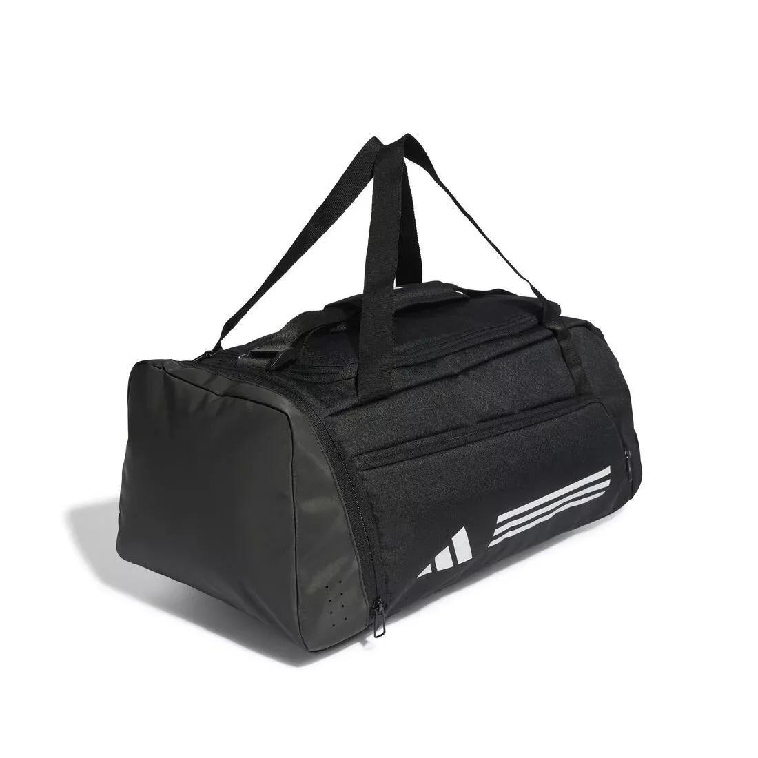 Unisex Essentials 3-Stripes Small Duffel Bag, Black, No Color, large image number 1
