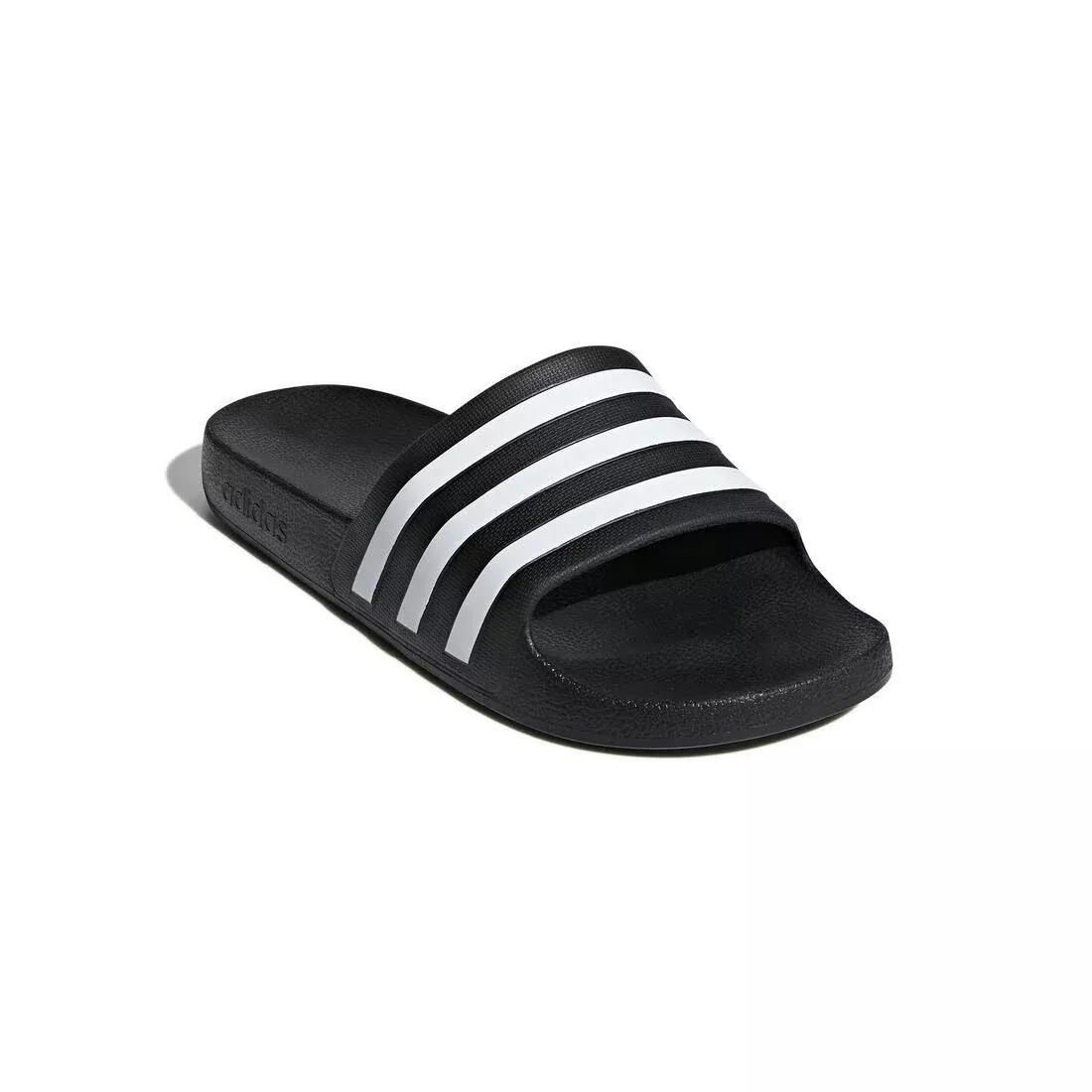Unisex Adilette Aqua Slides, Black, No Color, medium