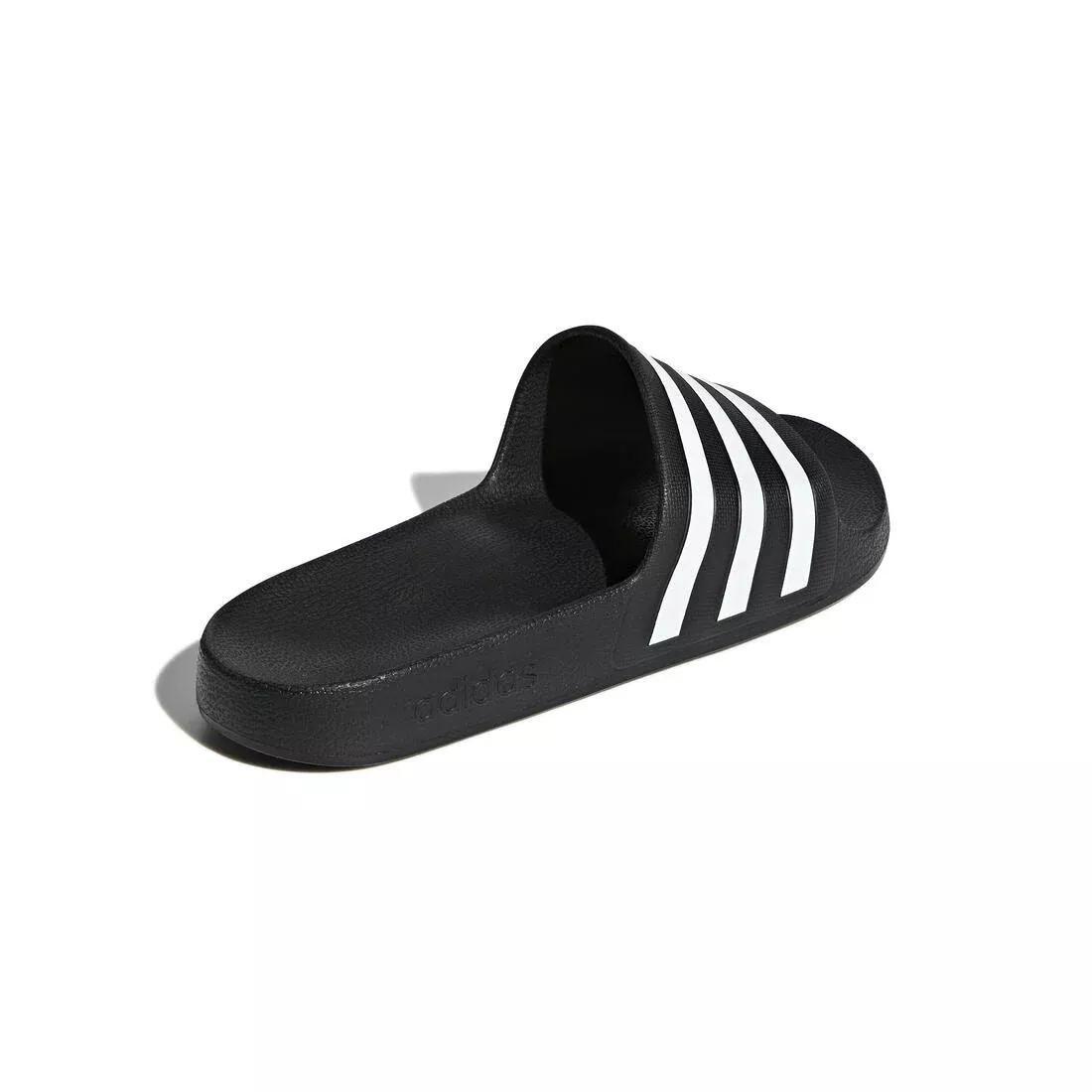 Unisex Adilette Aqua Slides, Black, No Color, large image number 7