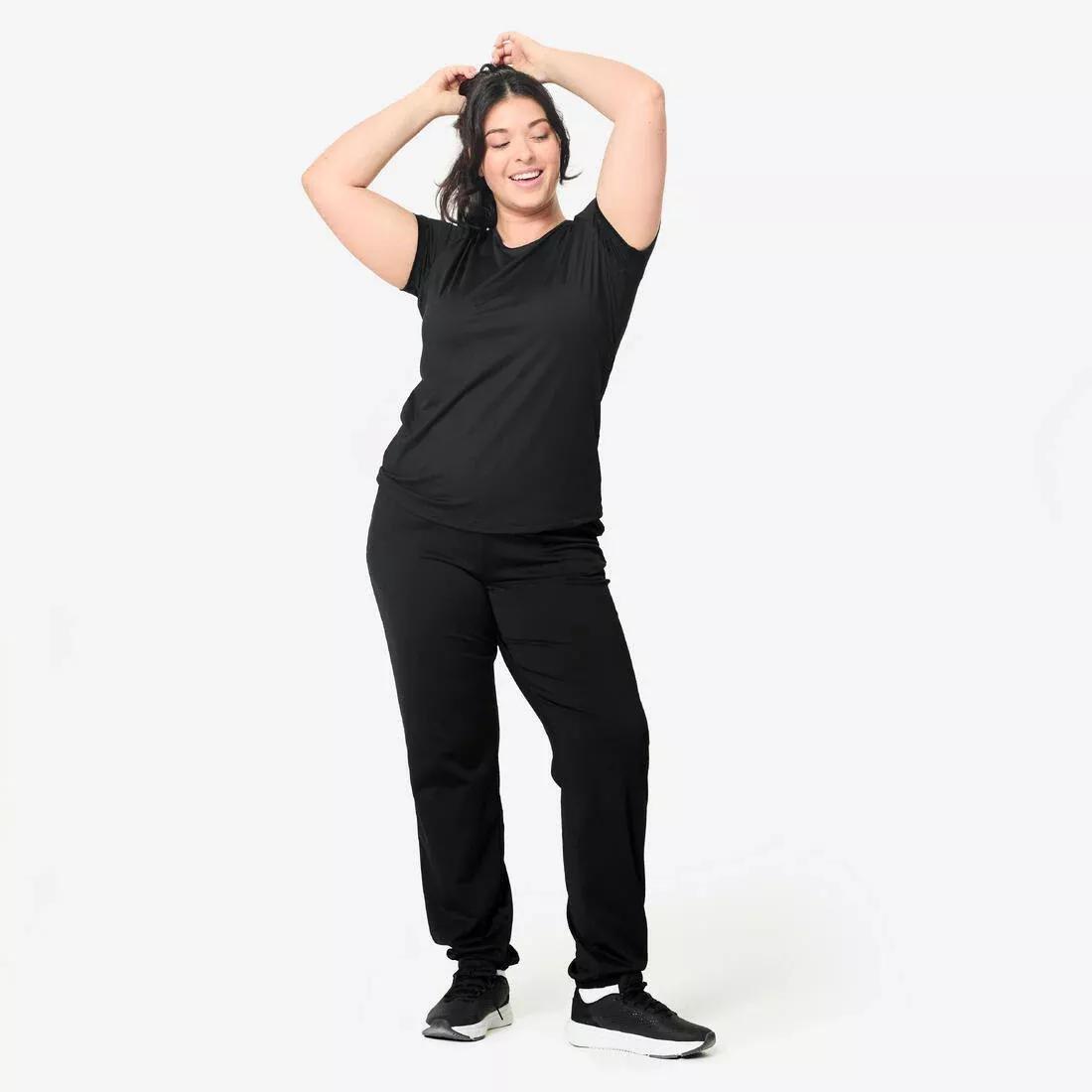 Women Warm and Comfortable Fitness Bottoms, Beige, No Color, large image number 1