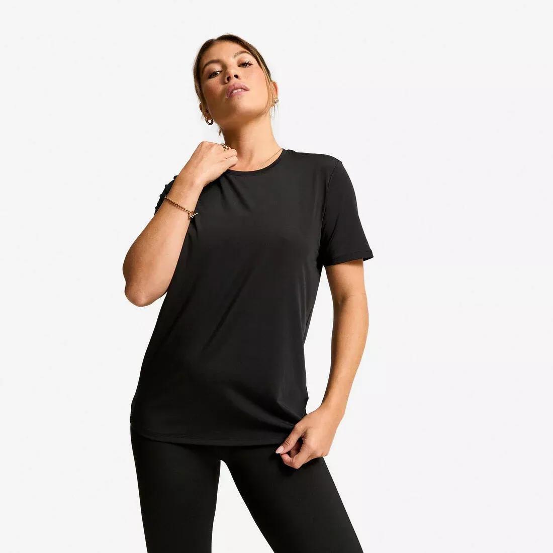 Women Short-Sleeved T-Shirt, Black, No Color, large image number 0