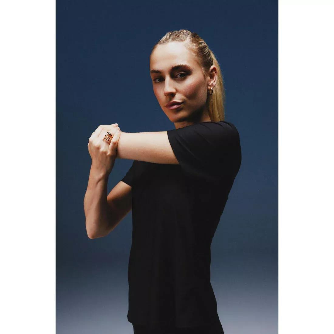 Women Short-Sleeved T-Shirt, Black, No Color, large image number 3