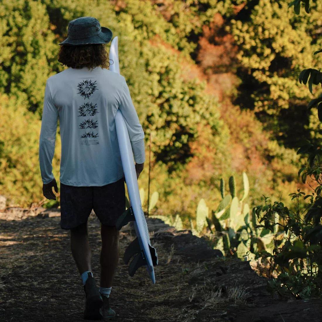 Men long-sleeved surf t-shirt - UPF50+, White, No Color, large image number 6