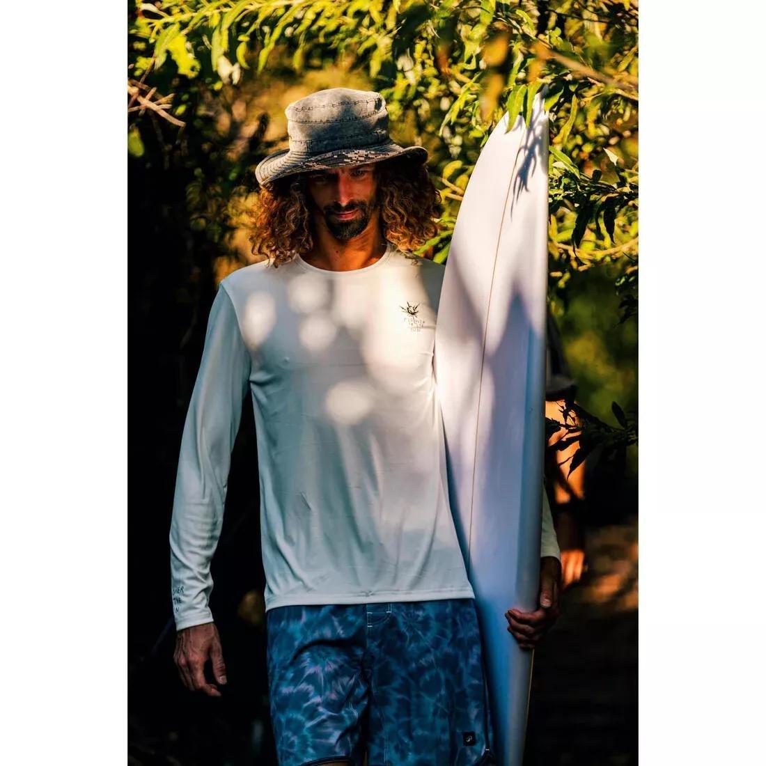 Men long-sleeved surf t-shirt - UPF50+, White, No Color, large image number 7