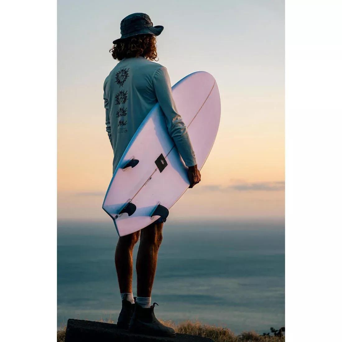 Men long-sleeved surf t-shirt - UPF50+, White, No Color, large image number 9