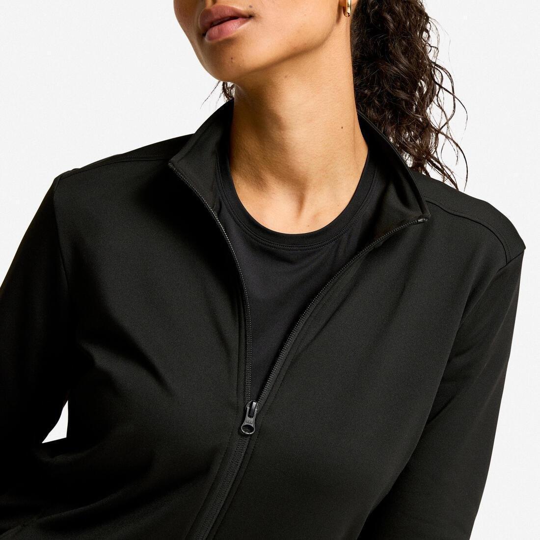 Women Fleece Sports Jacket, Beige, No Color, large image number 3