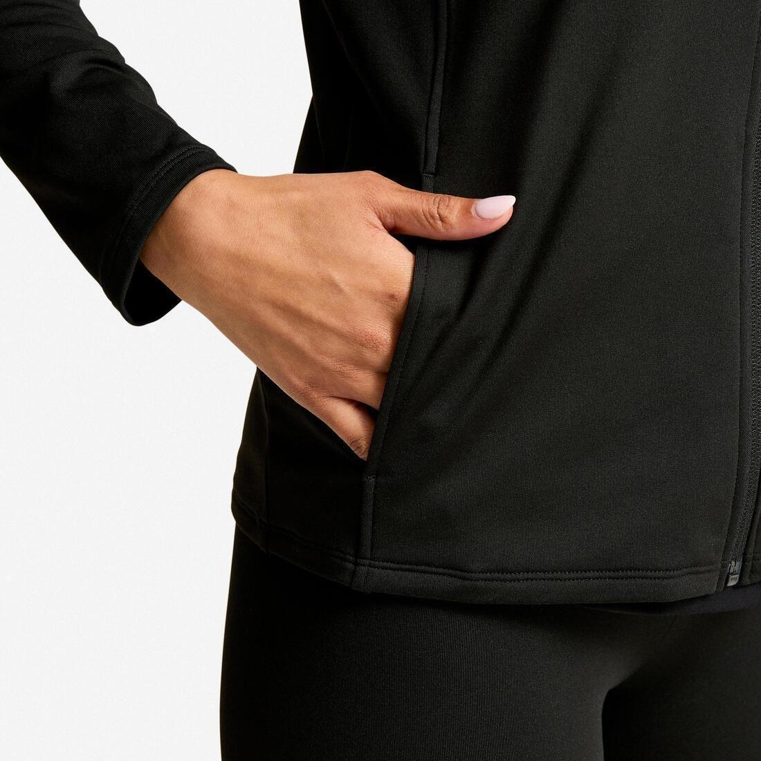 Women Fleece Sports Jacket, Beige, No Color, large image number 5