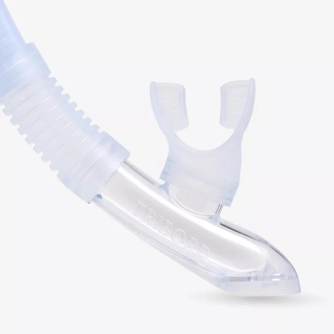 Kids Snorkelling Anti-Fog Mask And Valve Snorkel Set - 100 Green, Green, No Color, large image number 4