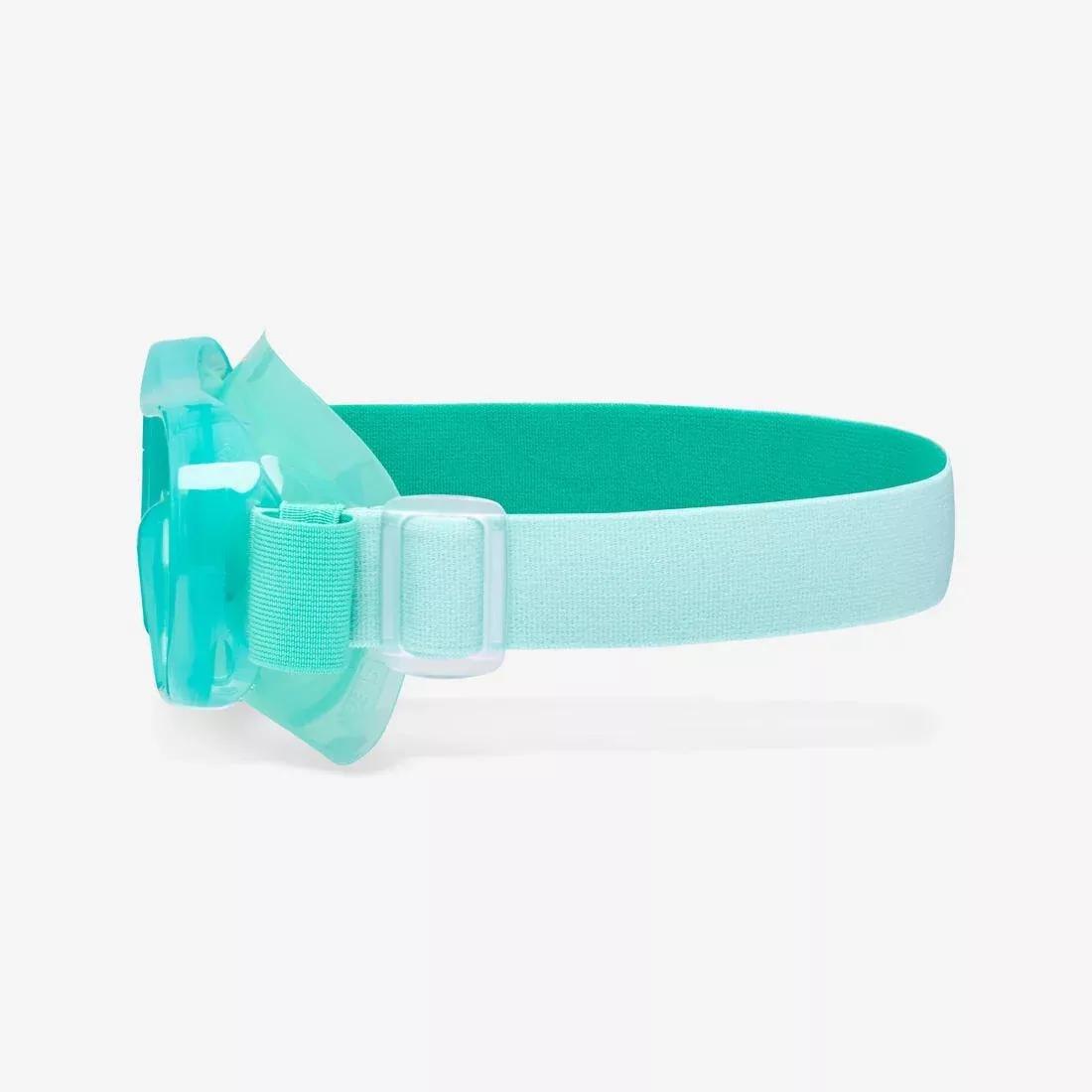 Kids Snorkelling Anti-Fog Mask And Valve Snorkel Set - 100 Green, Green, No Color, large image number 7