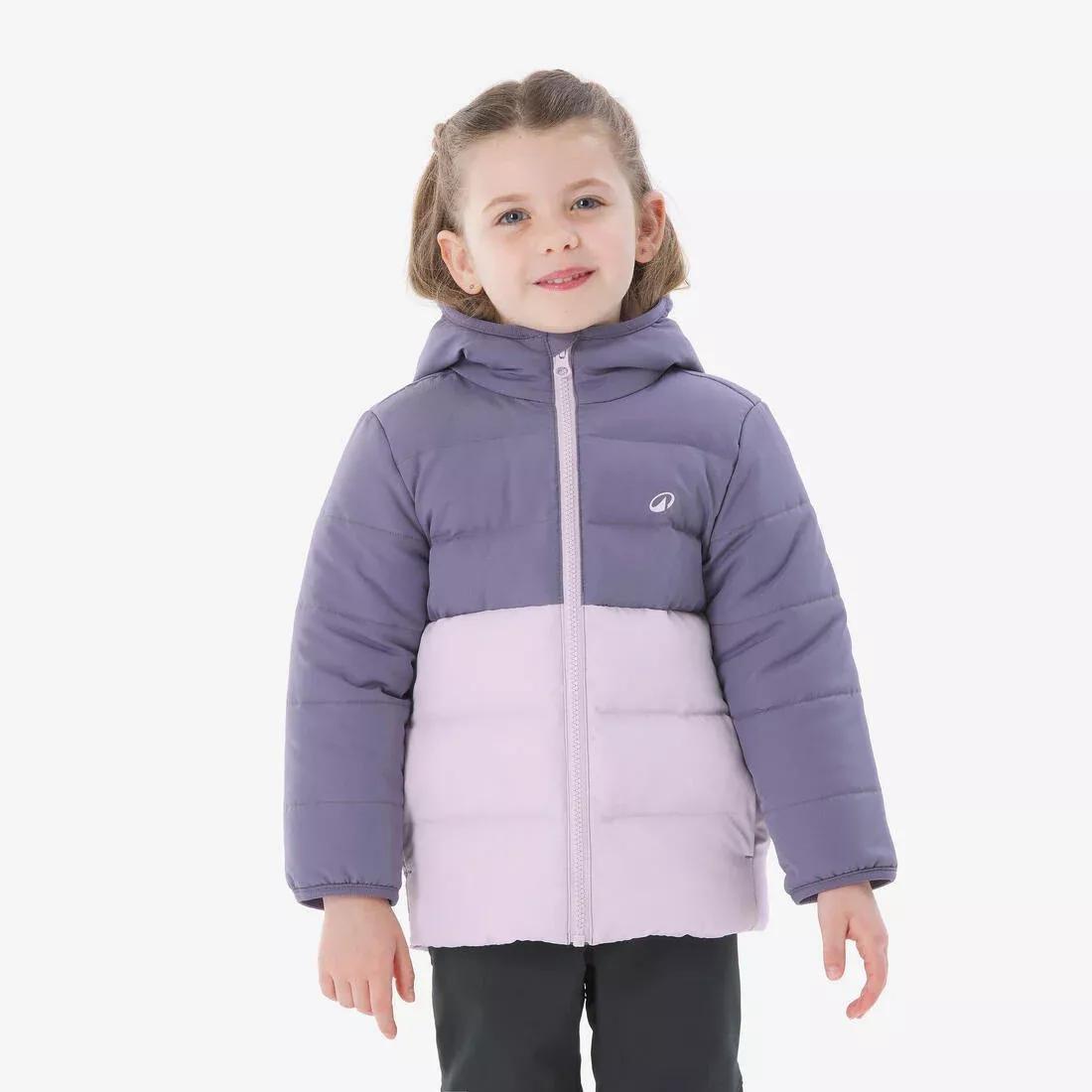Kids Unisex Hiking Padded Jacket - Aged 2-6, Purple, 5401_000, large image number 0