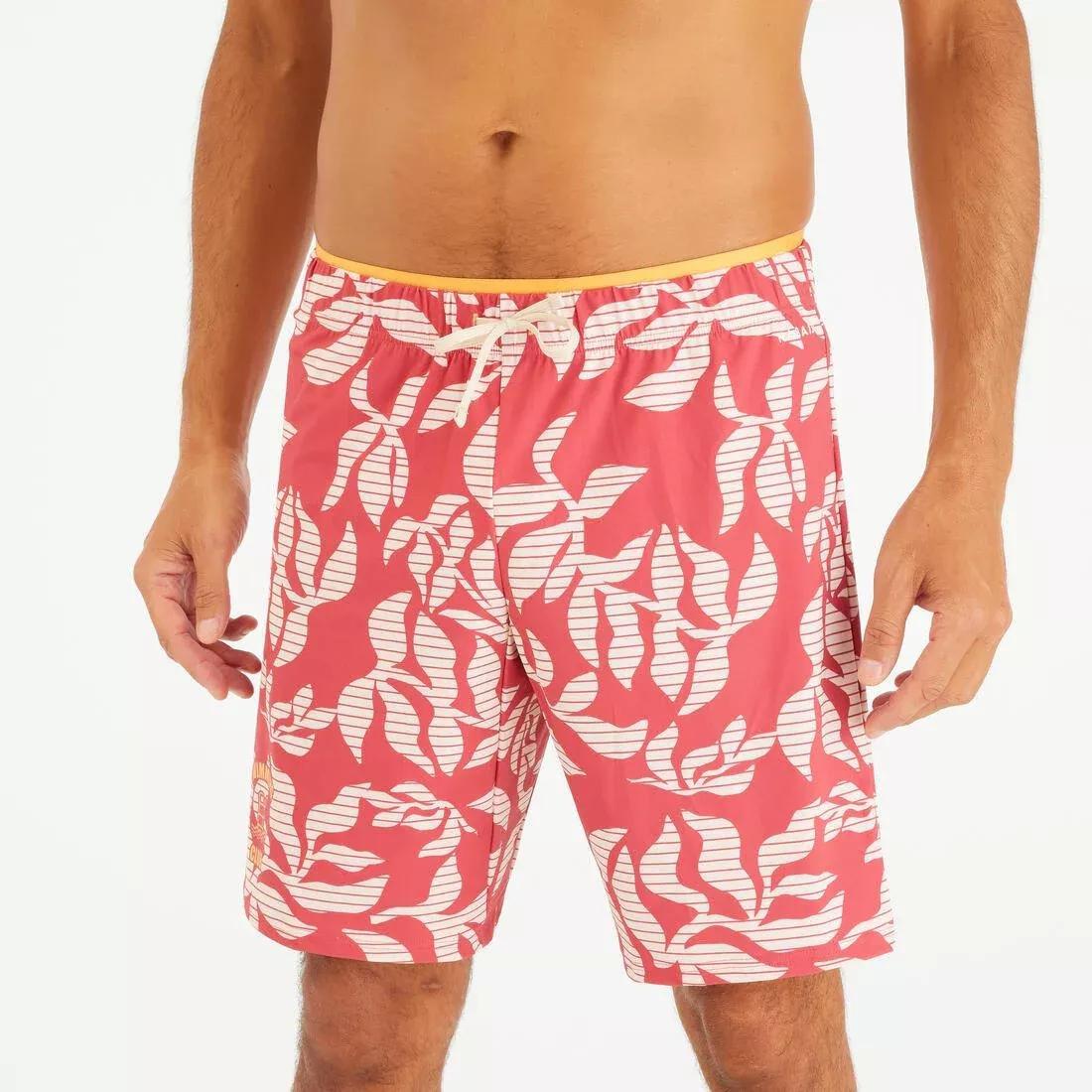 Men Swimming Long Swim Shorts - 100 Orga, Navy, No Color, large image number 0