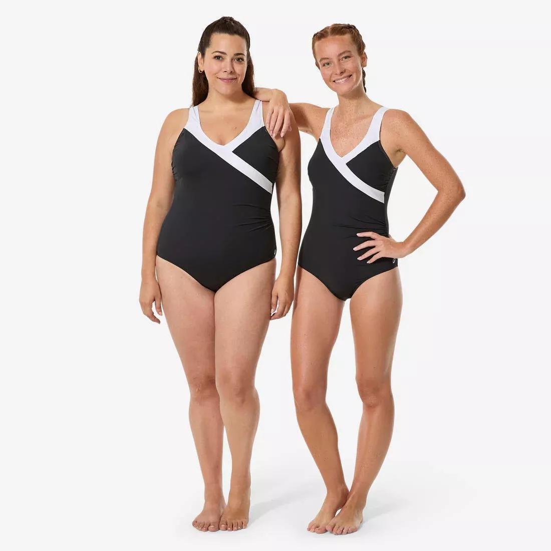 Women Aquafitness 1-Piece Swimsuit Claris, Black, No Color, medium