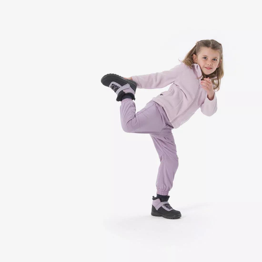 Kids Girls Fleece Hiking Jacket - MH100 Zip - 2-6 Years, Pink, No Color, large image number 6