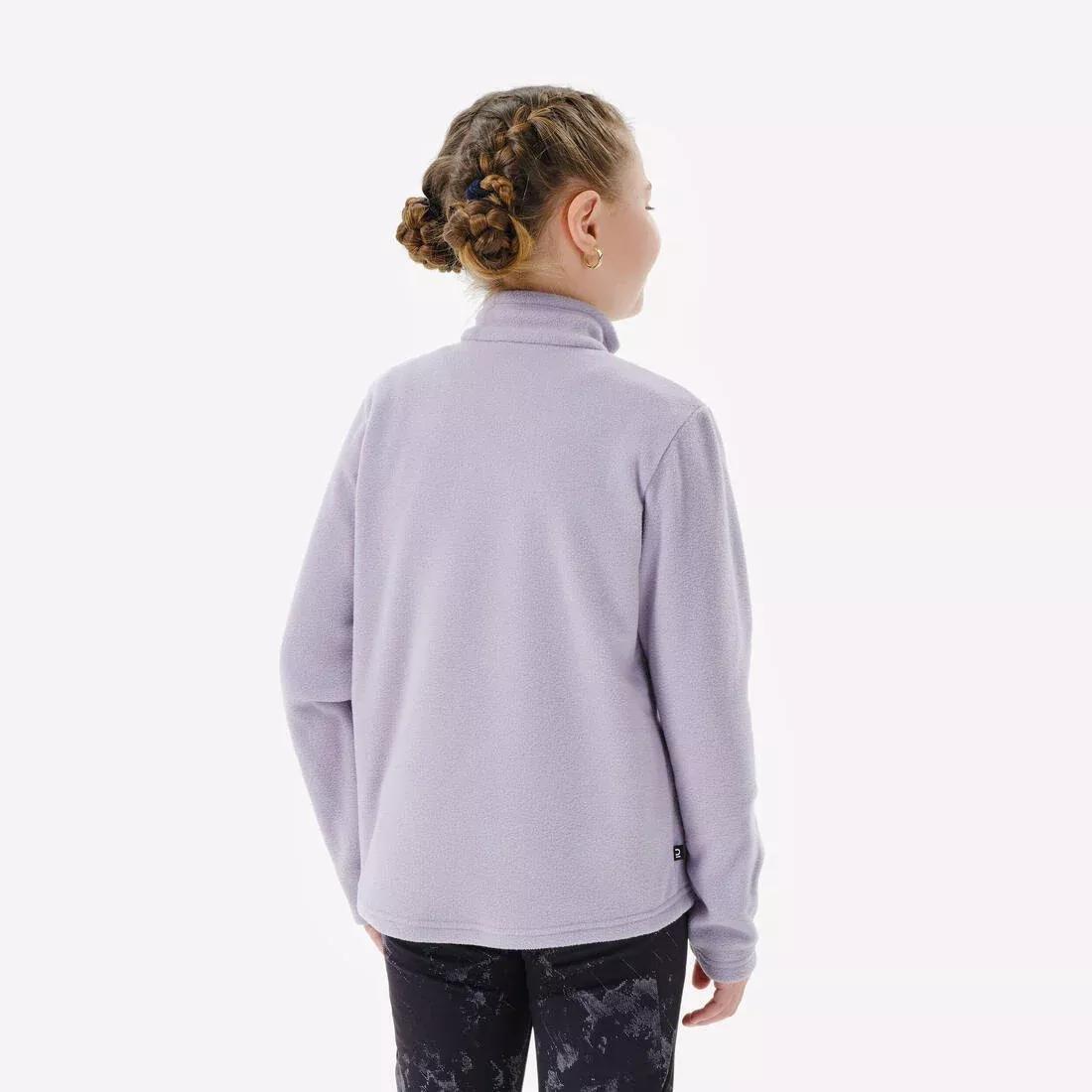 Kids Unisex Hiking Fleece Jacket - MH100 Half Zip - 7-15 Years, Navy, No Color, large image number 4