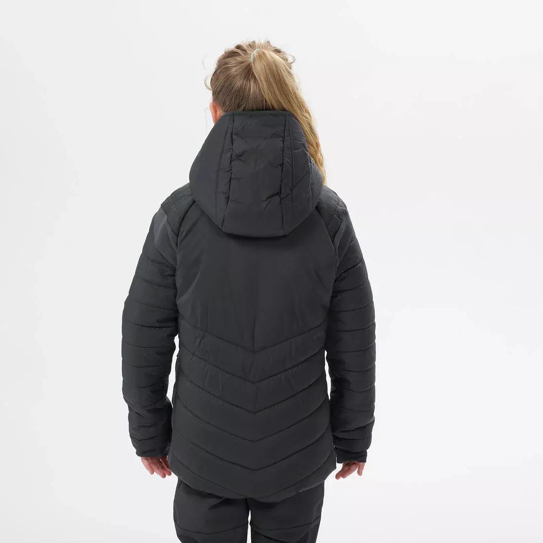 Kids Unisex Warm Padded Hiking Jacket MH 500 7-15 Years, Purple, No Color, large image number 3