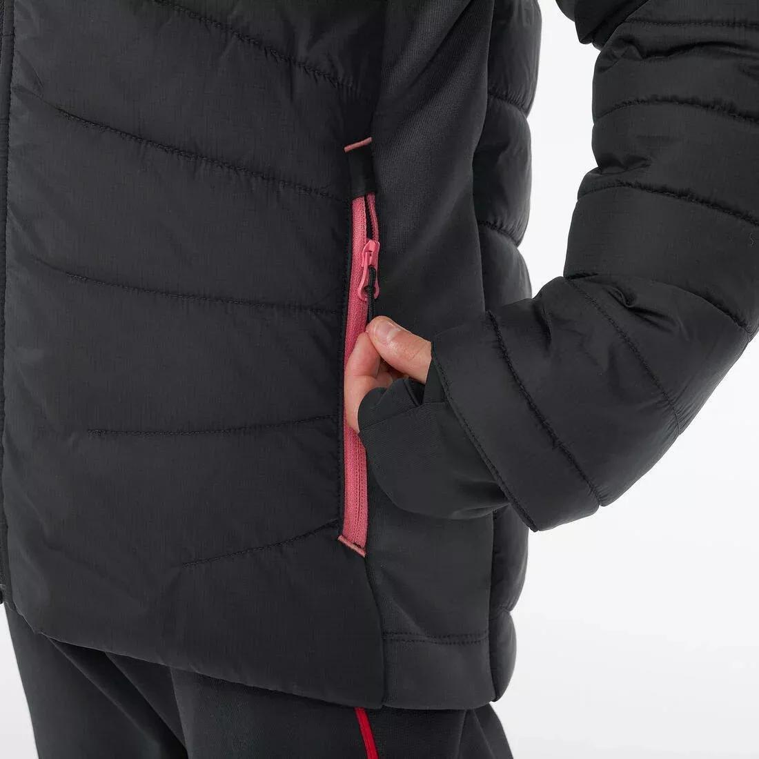 Kids Unisex Warm Padded Hiking Jacket MH 500 7-15 Years, Purple, No Color, large image number 7