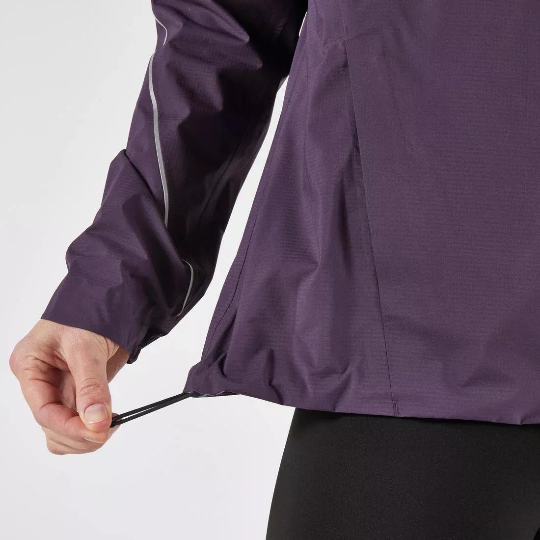 Women Waterproof Breathable Trail Running Jacket - Kiprun Run500, Burgundy, 5401_000, large image number 4