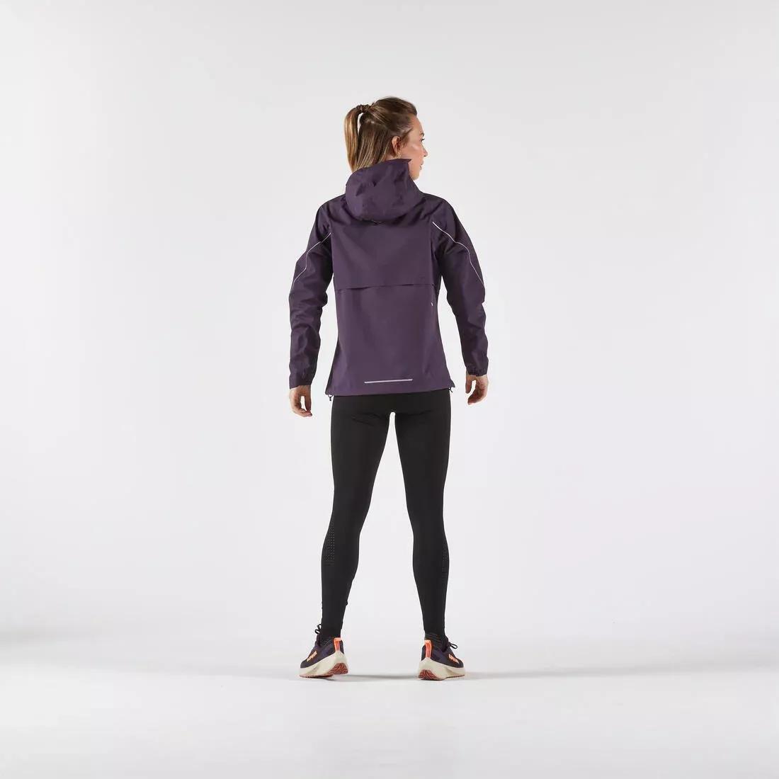 Women Waterproof Breathable Trail Running Jacket - Kiprun Run500, Burgundy, 5401_000, large image number 10