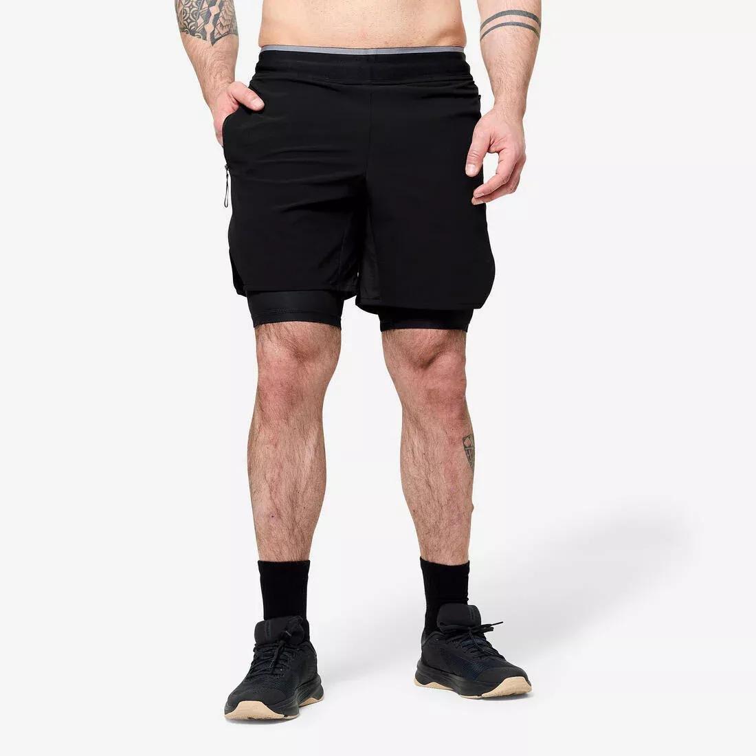 Breathable & Light Cross Training Shorts Celliant, Beige, No Color, large image number 0