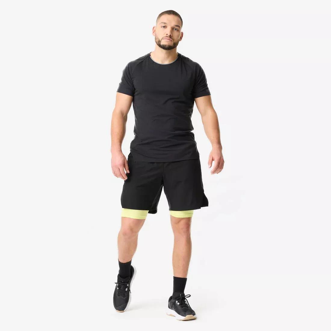 Breathable & Light Cross Training Shorts Celliant, Beige, No Color, large image number 3
