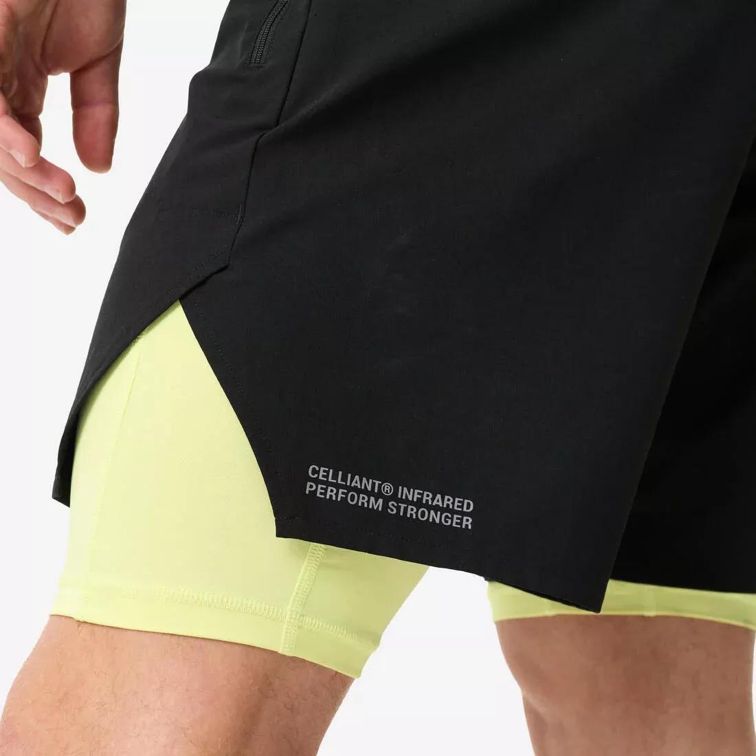 Breathable & Light Cross Training Shorts Celliant, Beige, No Color, large image number 6