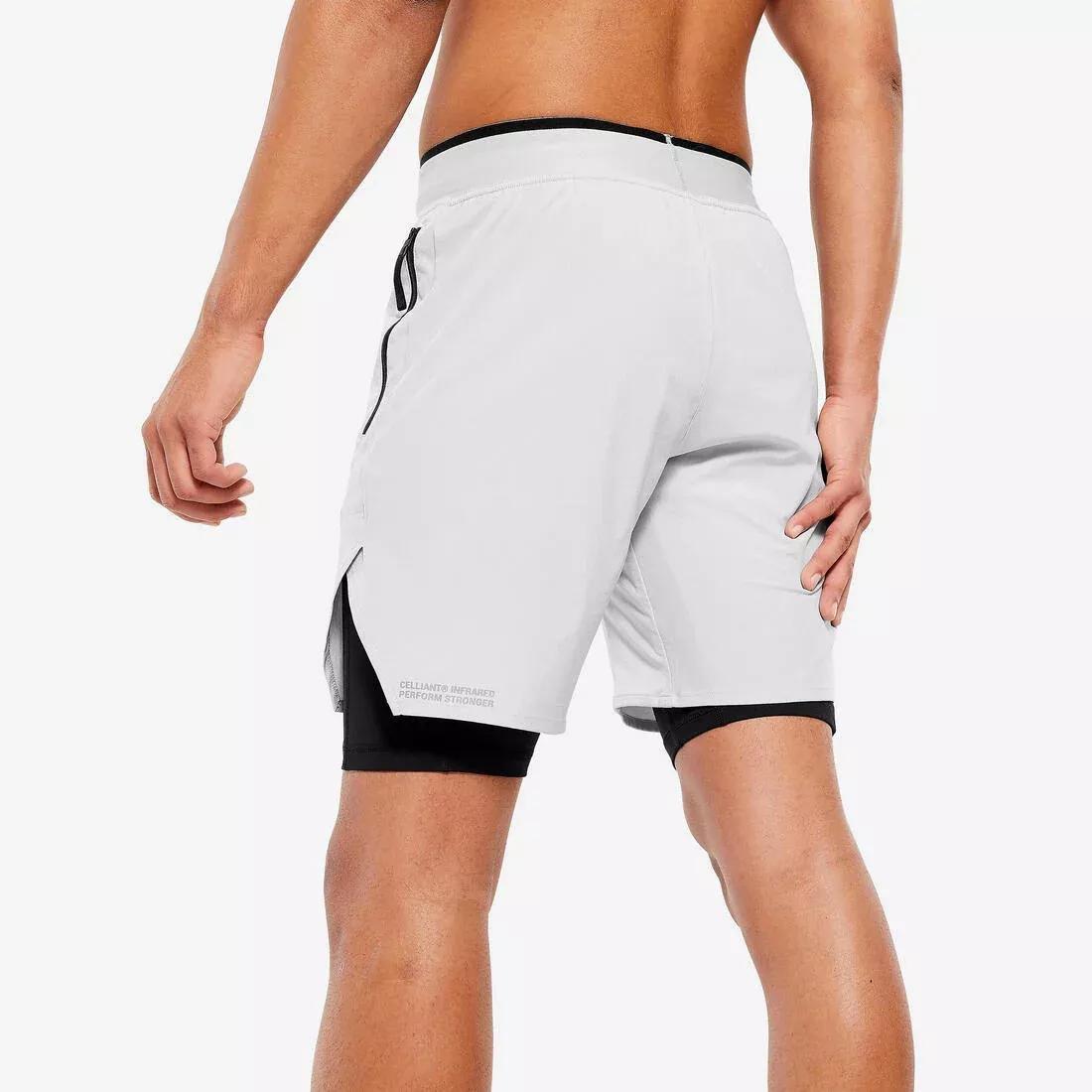 Breathable & Light Cross Training Shorts Celliant, Beige, No Color, large image number 9