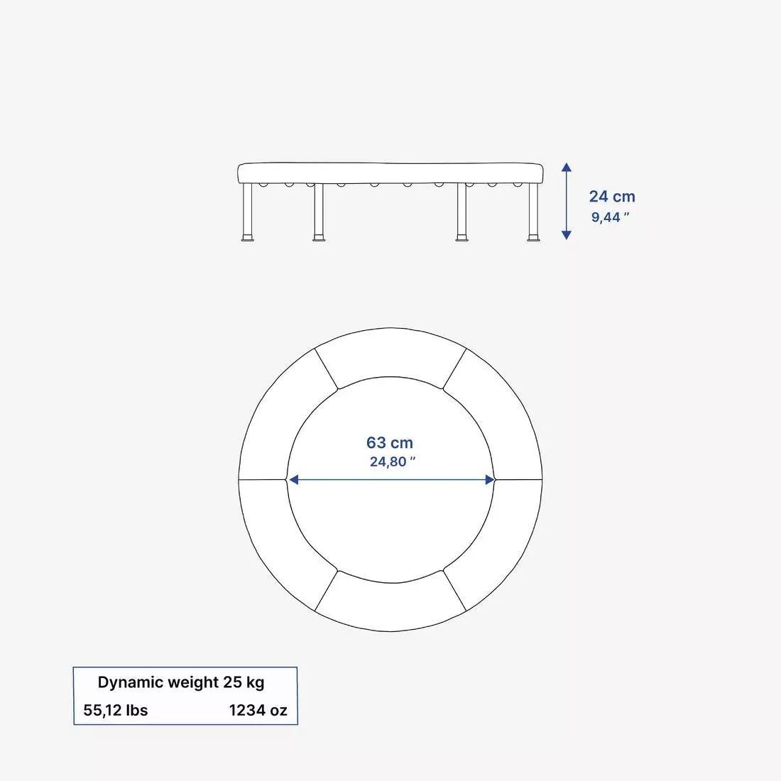Kids Mini Trampoline, Blue, No Color, large image number 9