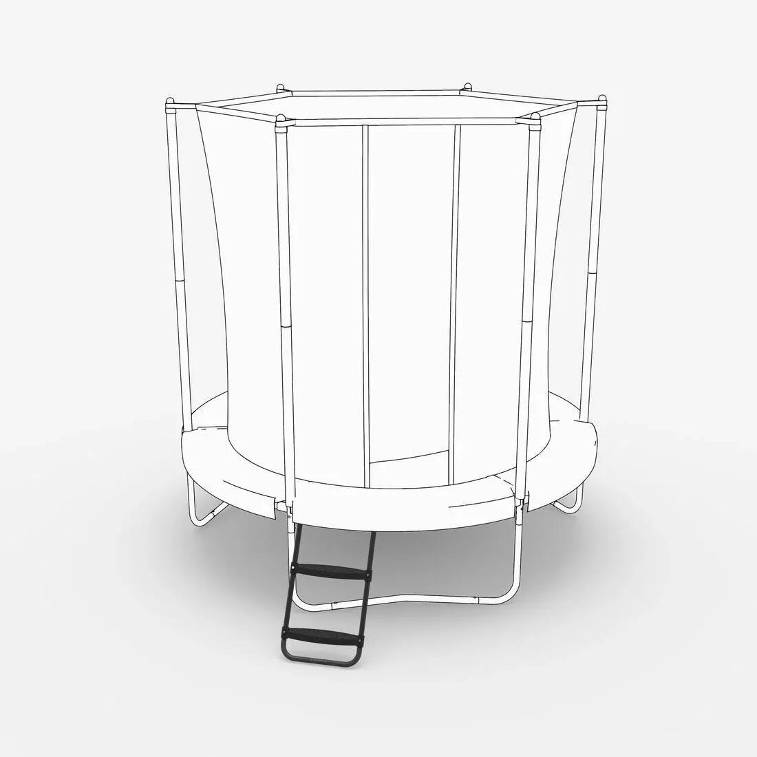2-Step Ladder For 240 & 300 Trampolines, Black, No Color, medium