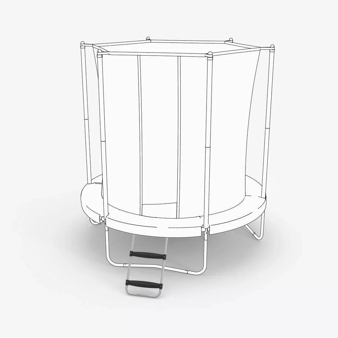 2-Step Ladder For 240 & 300 Trampolines, Black, No Color, large image number 3