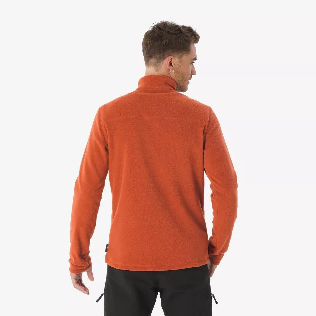 Men Half Zip Mountain Hiking Fleece Jacket - MH100, Brown, 5401_000, large image number 6