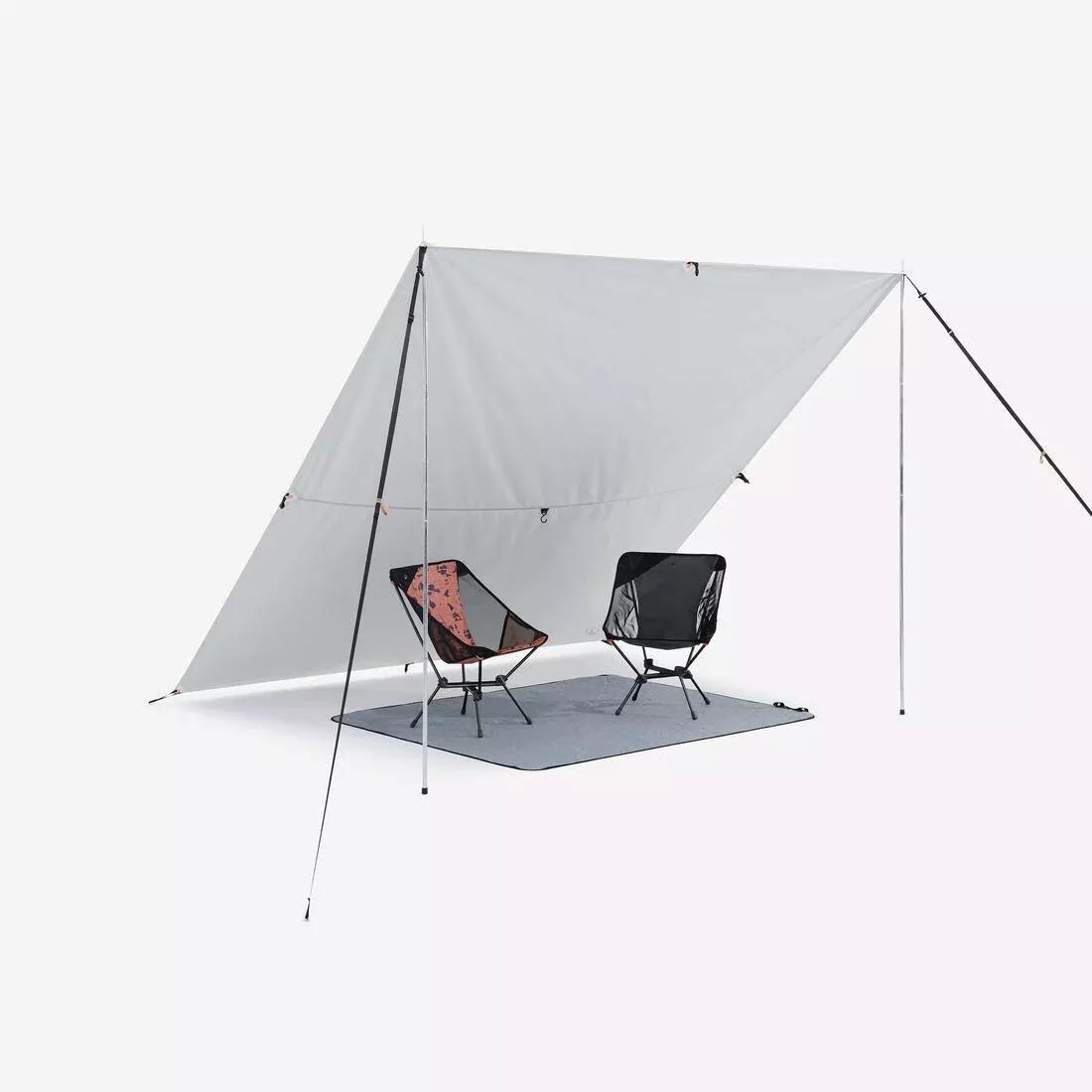 Multi-Purpose Camping Tarp Shelter - Size L, White, No Color, large image number 4