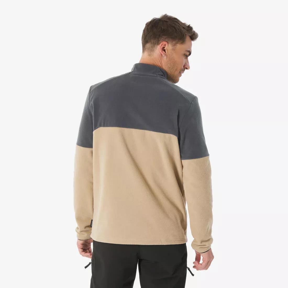 QUECHUA--FLEECE MH500 1/2 ZIP BEIGE M, No Color, large image number 3