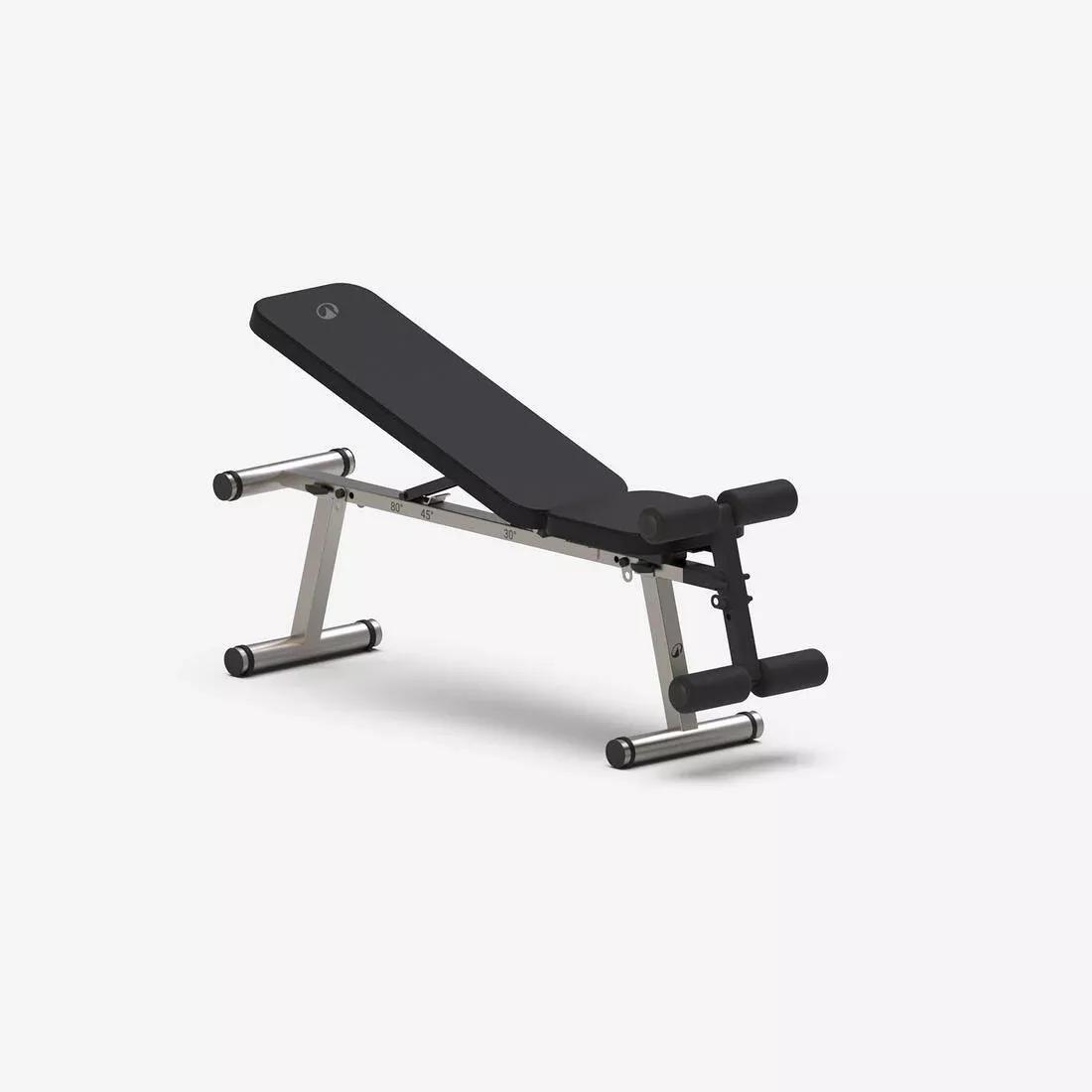 Fold-Down / Incline Weights Bench - 500, Black, No Color, large image number 0