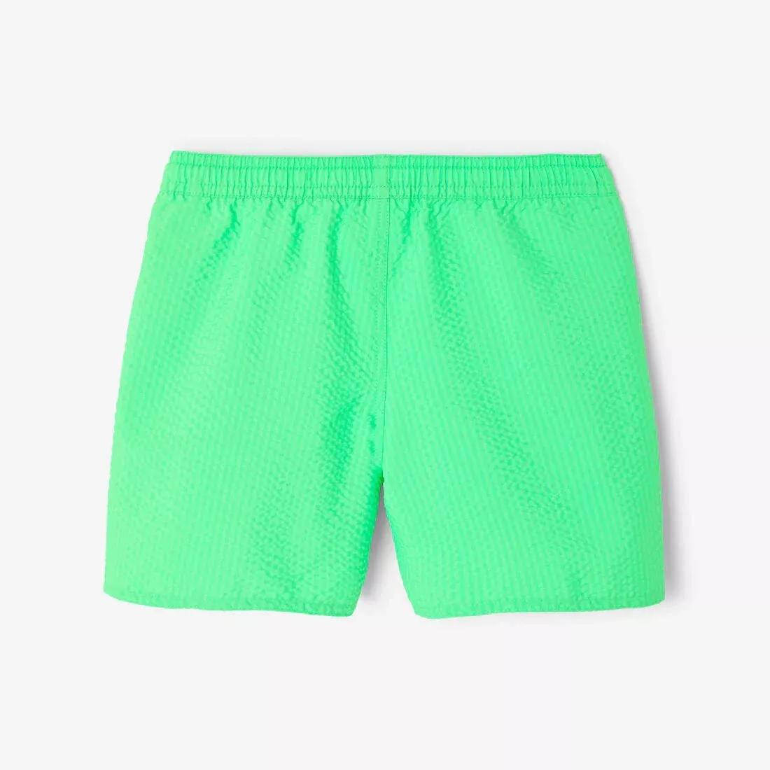 Kids Surfing Swim Shorts - 100 Textured, Green, No Color, large image number 4