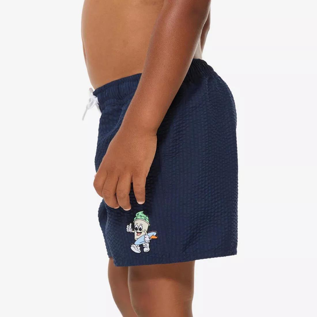 Kids Surfing Swim Shorts - 100 Textured, Green, No Color, large image number 6