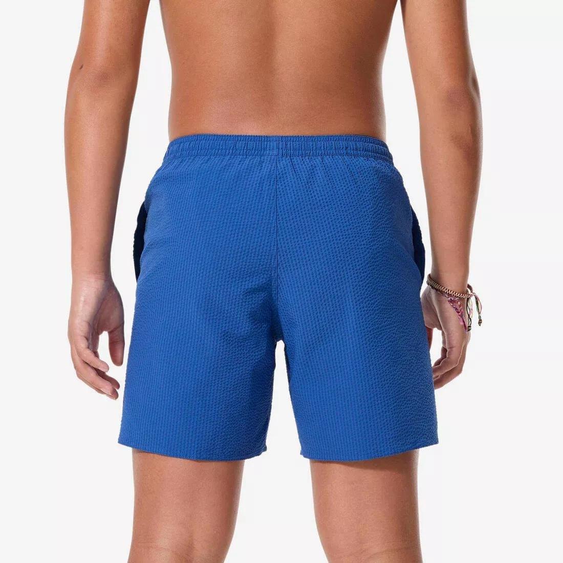 Kids Surfing Swim Shorts - 100 Seersucker, Green, No Color, large image number 5