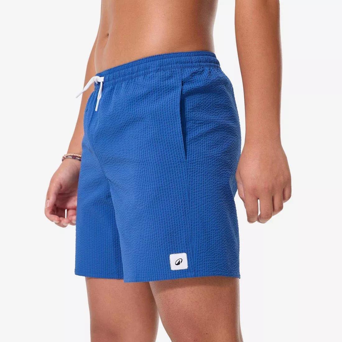 Kids Surfing Swim Shorts - 100 Seersucker, Green, No Color, large image number 7