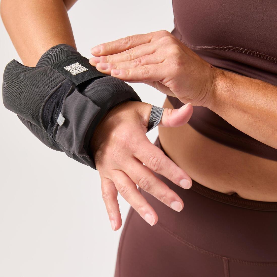 0.5 to 2 kg Adjustable Wrists and Ankle Weights, Grey, No Color, large image number 4