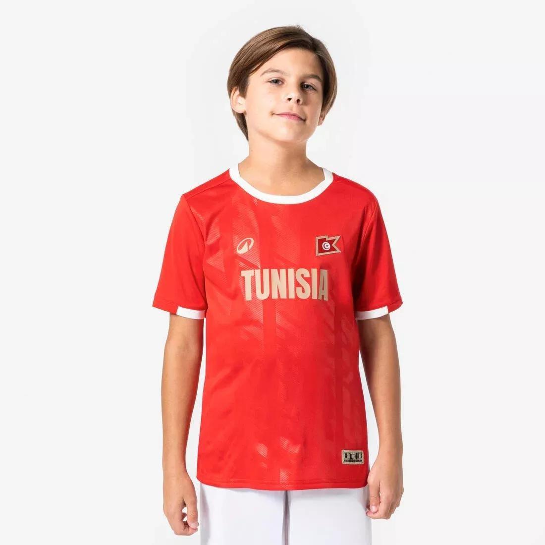 Kids Football Supporter Shirt - Tunisia 2026, Red, No Color, large image number 0