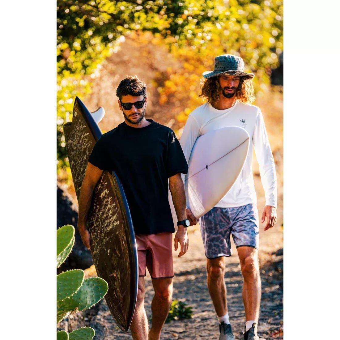 Men Surfing Boardshorts Mid-Length Surf Shorts 18&rdquo; - 500 Marin, Grey, No Color, large image number 8