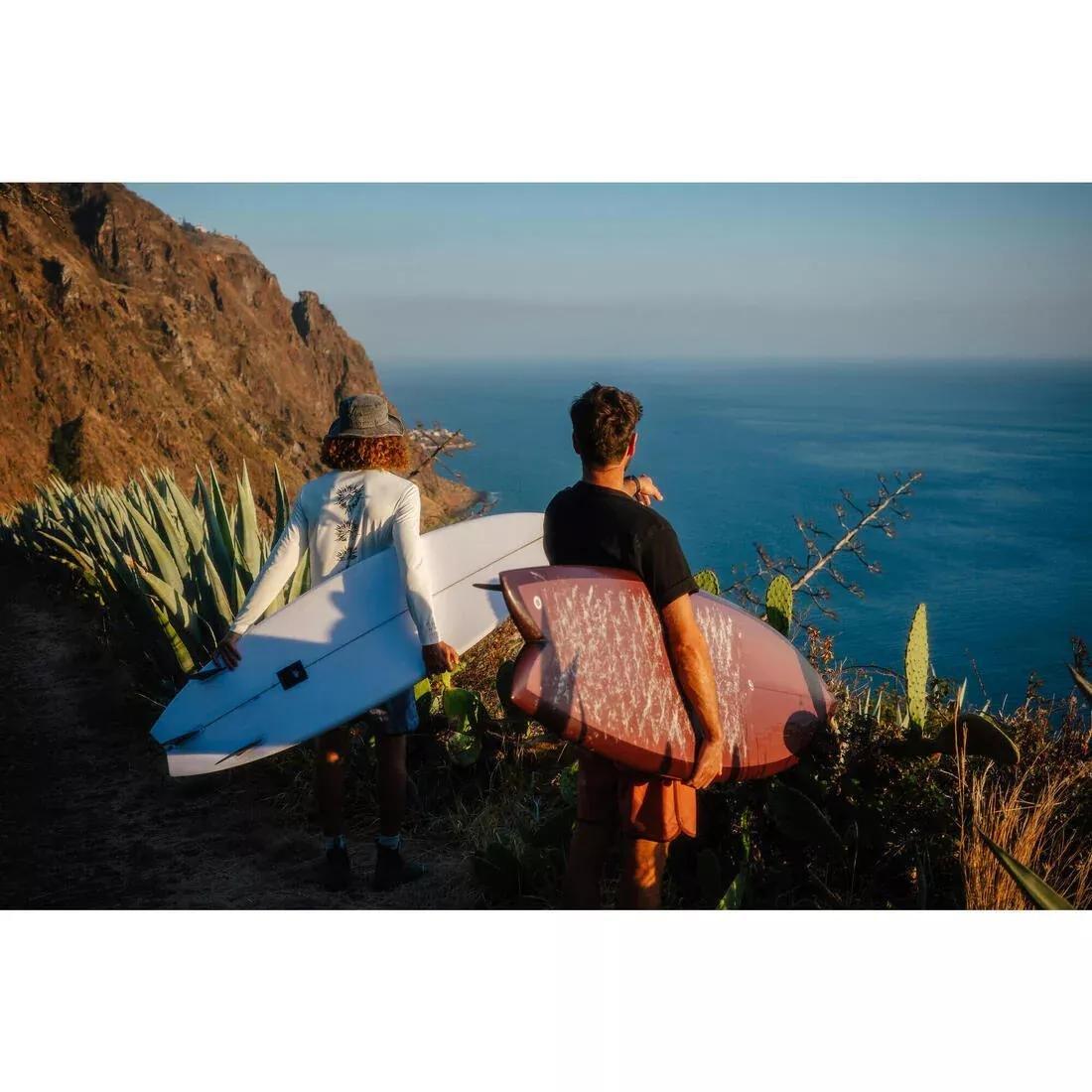 Men Surfing Boardshorts Mid-Length Surf Shorts 18&rdquo; - 500 Marin, Grey, No Color, large image number 9