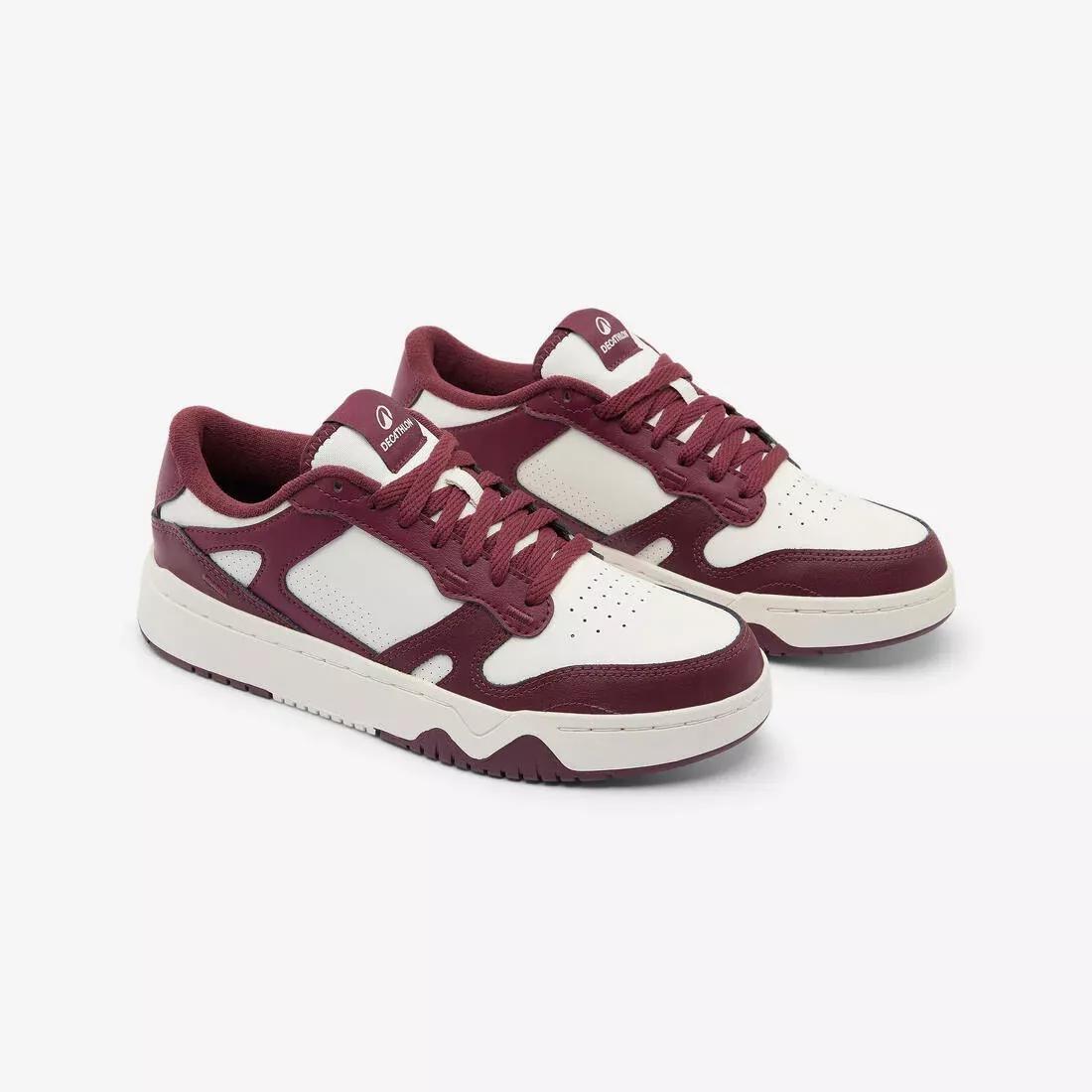 Women CJ80 Leather Trainers, Burgundy, No Color, large image number 2