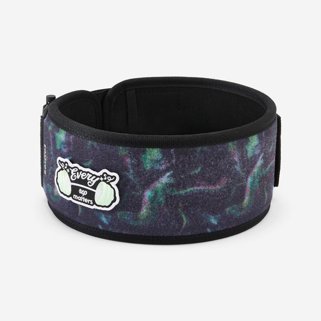 Weight Lifting Belt with Secure Buckle, Blue, No Color, large image number 1
