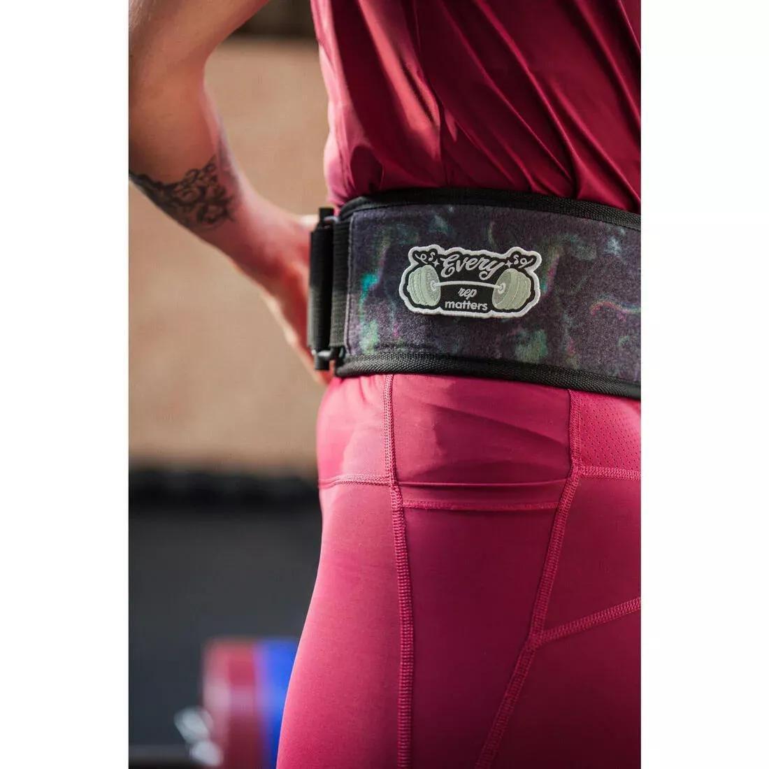Weight Lifting Belt with Secure Buckle, Blue, No Color, large image number 5