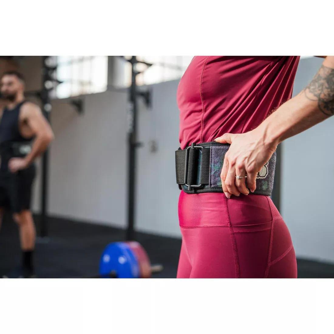 Weight Lifting Belt with Secure Buckle, Blue, No Color, large image number 6