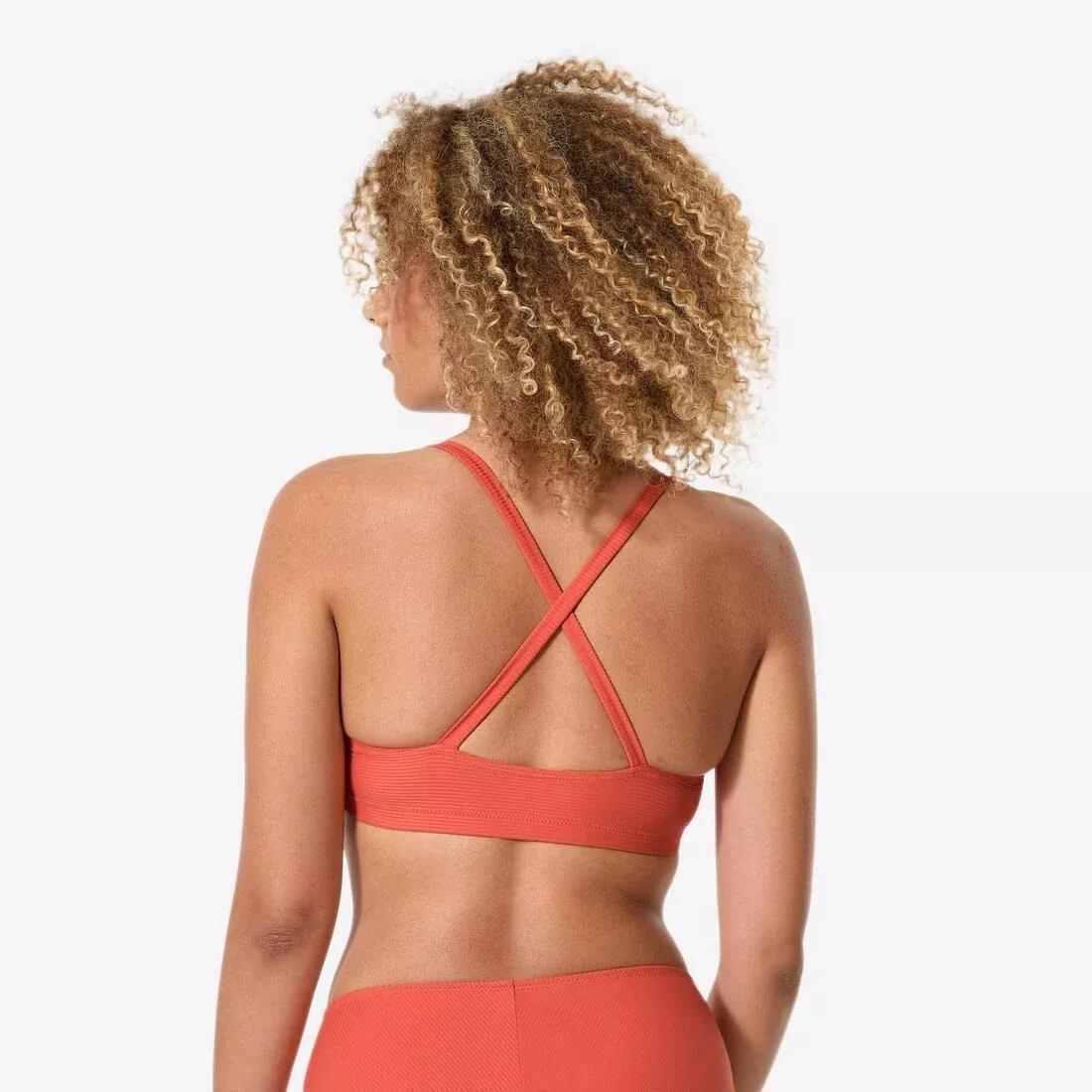 Women Swimming Textured Crop Top Swimsuit Top - Lila Simy Terracotta, Orange, No Color, medium