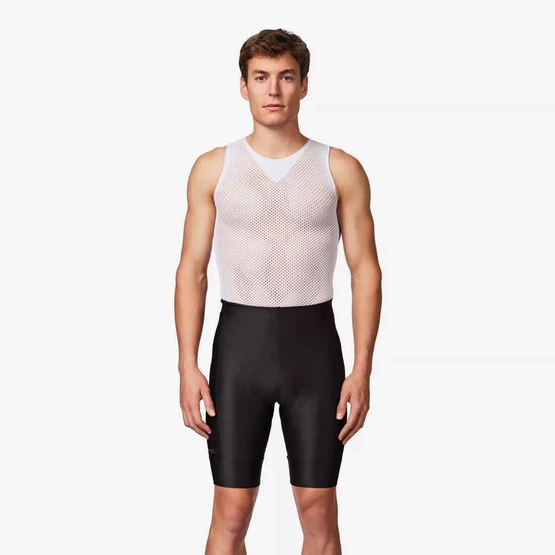 Men Road Cycling Bibless Shorts Essential, Beige, No Color, medium