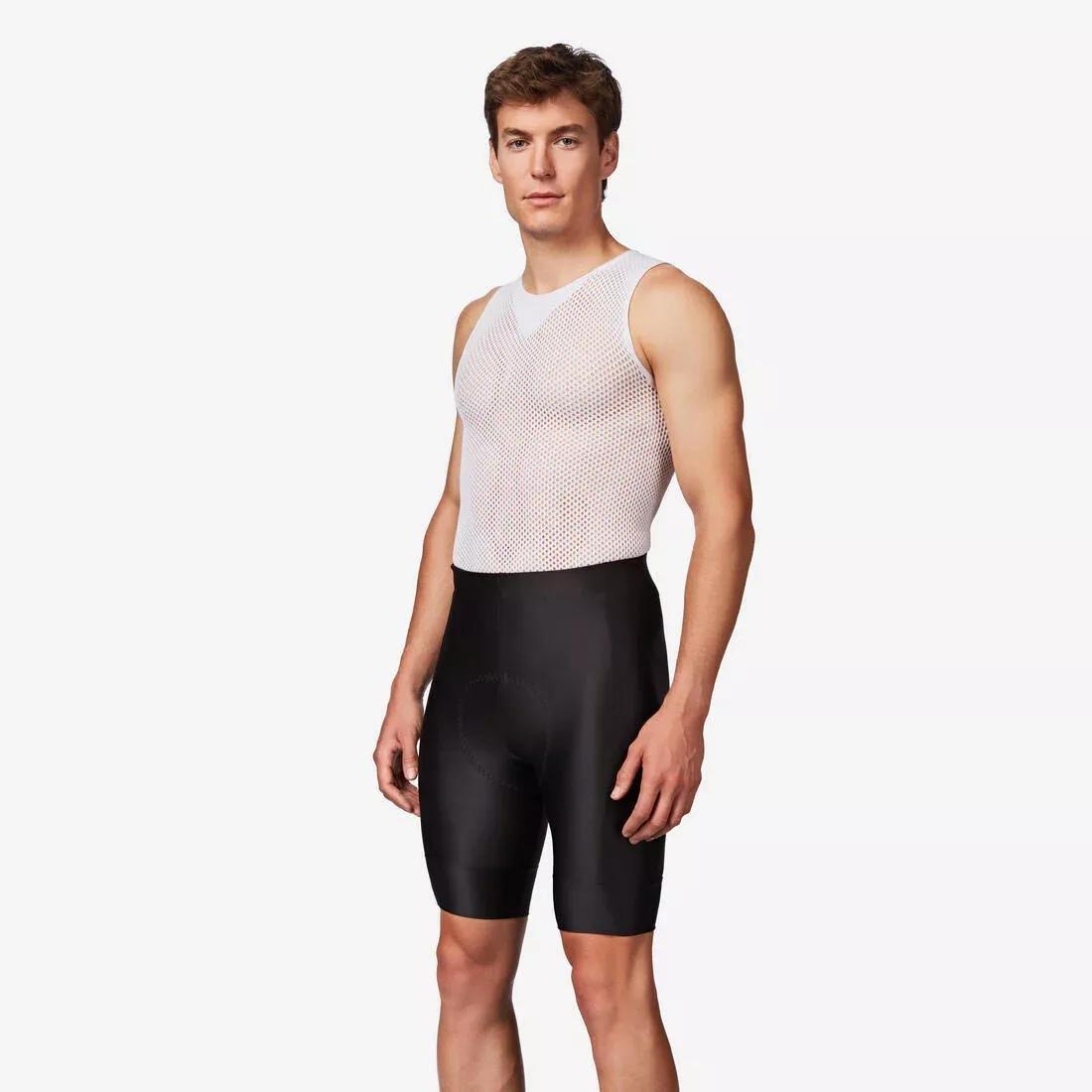 Men Road Cycling Bibless Shorts Essential, Beige, No Color, large image number 3
